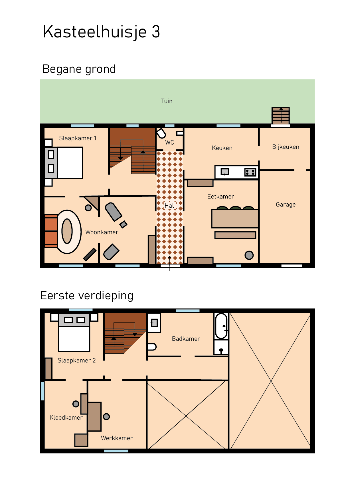 Plattegrondkasteelhuisje 3 Plattegrondkasteelhuisje 3